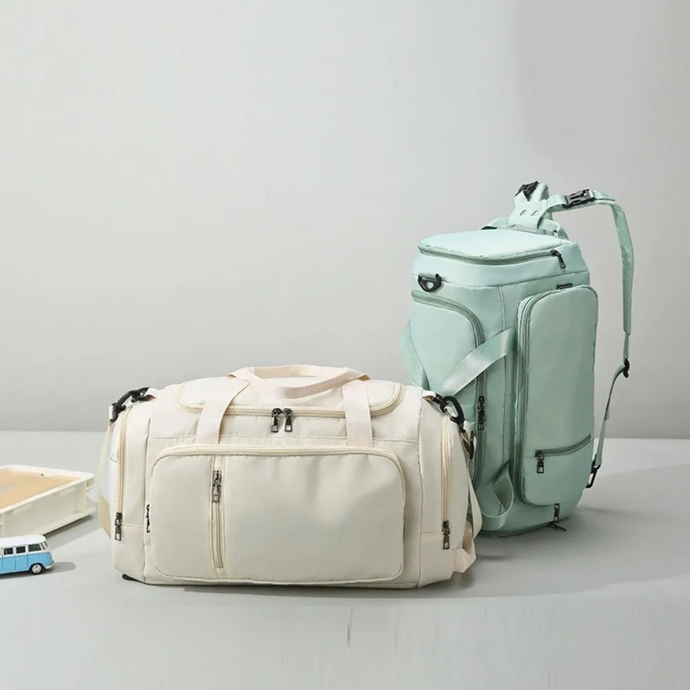 

Oxford Cloth Travel Luggage Bag Multifunctional Solid Color Travel Backpack Dry Wet Separation Large Capacity Duffle Bag Yoga