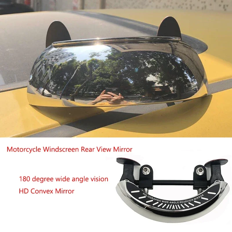 For BMW R1200GS R1250GS Motorcycle Windscreen 180+ Degree Blind Spot Mirror Wide Angle Rearview Mirrors Rear View Mirror