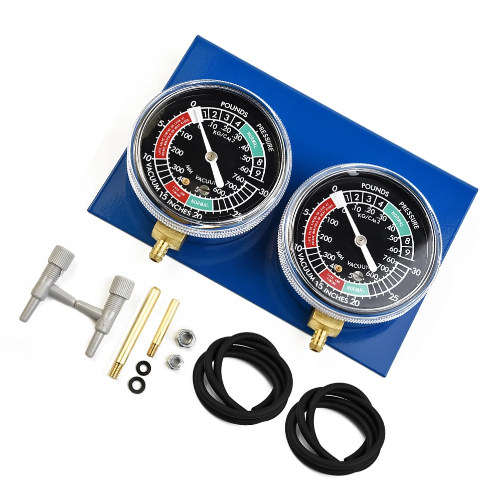 Motorcycle Fuel Vacuum Gauge Balancer with 65mm and 180mm Brass Extensions for Carburetor Synchronization and Calibration