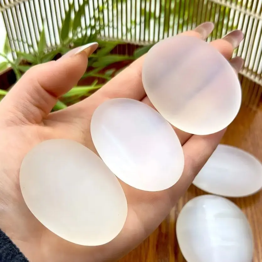 Natural Crystals Morocco Selenite Palm Quartz High Energy Crystals Palm Stone Healing Crystal Reiki Mineral Home Decoration