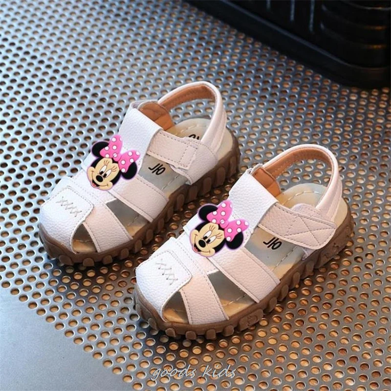 Baby Girls Boys Minnie Sandals Infant Anti-collision Toddler Shoes Soft Bottom Donald Duck Kids Children Beach Sandals