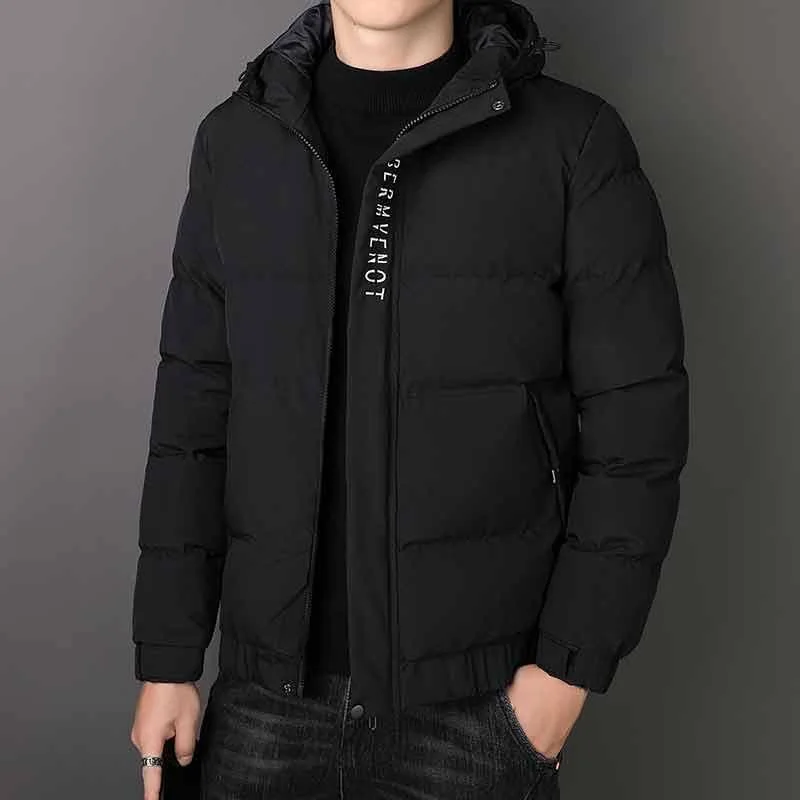 2024 Herbst/Winter Mode gedruckt große Kapuze Baumwolle gepolsterte Jacke für Männer lässig locker dick warm warm hochwertigen Mantel 5xl