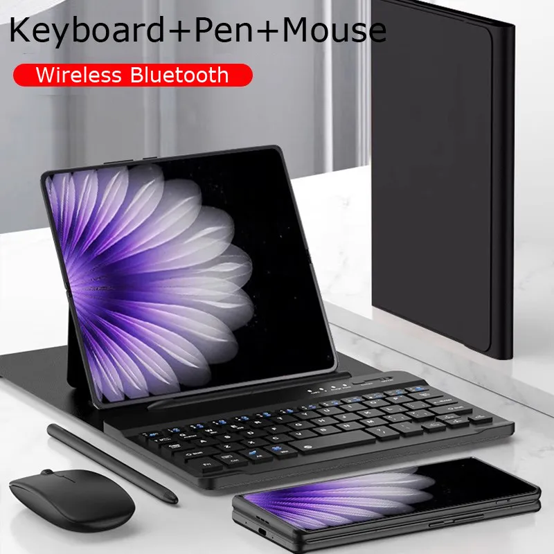 لهاتف سامسونج جالاكسي Z TriFold Fold 7 Special SE W25 Fold 6 Slim 5 4 3 2 1 مغناطيسي مع لوحة مفاتيح وغلاف مع قلم S مع ماوس #1