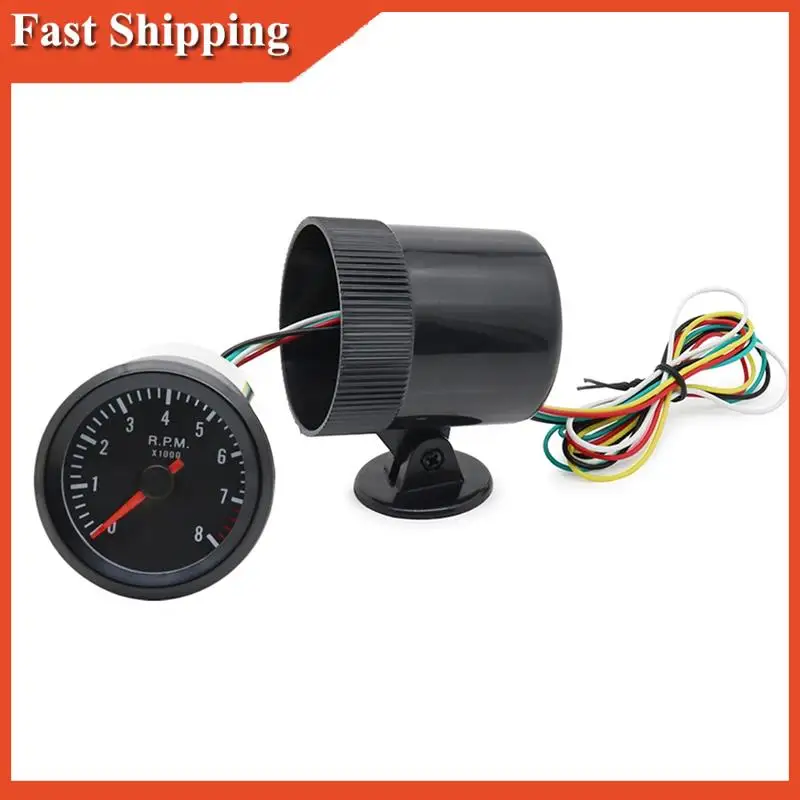 

A90E-2Inch 52Mm Car Meter Tachometer RPM Gauge 0-8000RPM Analog Black Case For 1-8 Cylinders Gasoline Car