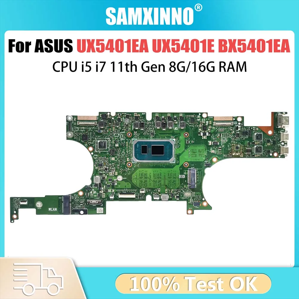 Mainboard For ASUS ZenBook UX5401EA UX5401 UX5401E BX5401EA RX5401EA BX5401E Laptop Motherboard i5 i7 11th Gen 8G 16G RAM