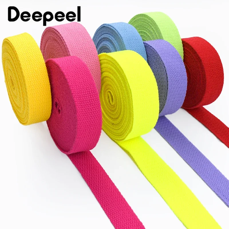 

4Meters 20-50mm Cotton Webbing Straps Shoulder Bag Strap Decor Nylon Ribbon Band Backpack Bias Binding Tape Sewing Accessories