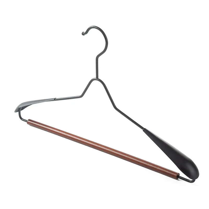 10 pcs Beech Hanger Wide Shoulder Nordic Simple Wood Non-Marking Clothes Hanging Household Wardrobe Trouser Press Large