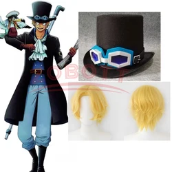 Hot Anime Sabo Felt Cap Goggles Formal Hat Cosplay Wig Prop for Halloween Christmas Party Masquerade Shows Accessory Hat