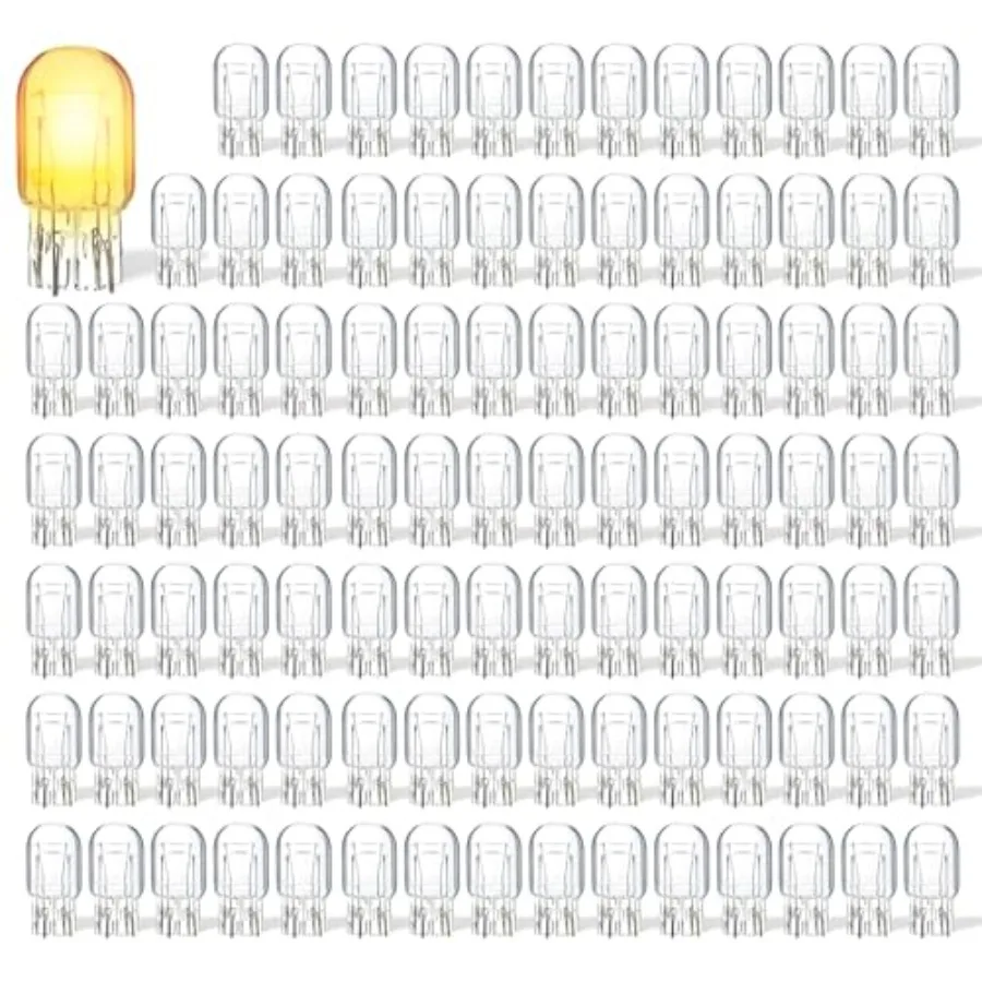 

【Spot goods】100 Pcs 7443 Brake Light Bulb T20 1891 12v 21/5w Automotive Miniature Brake Tail Light Dual Wire Ultra-bright Turn