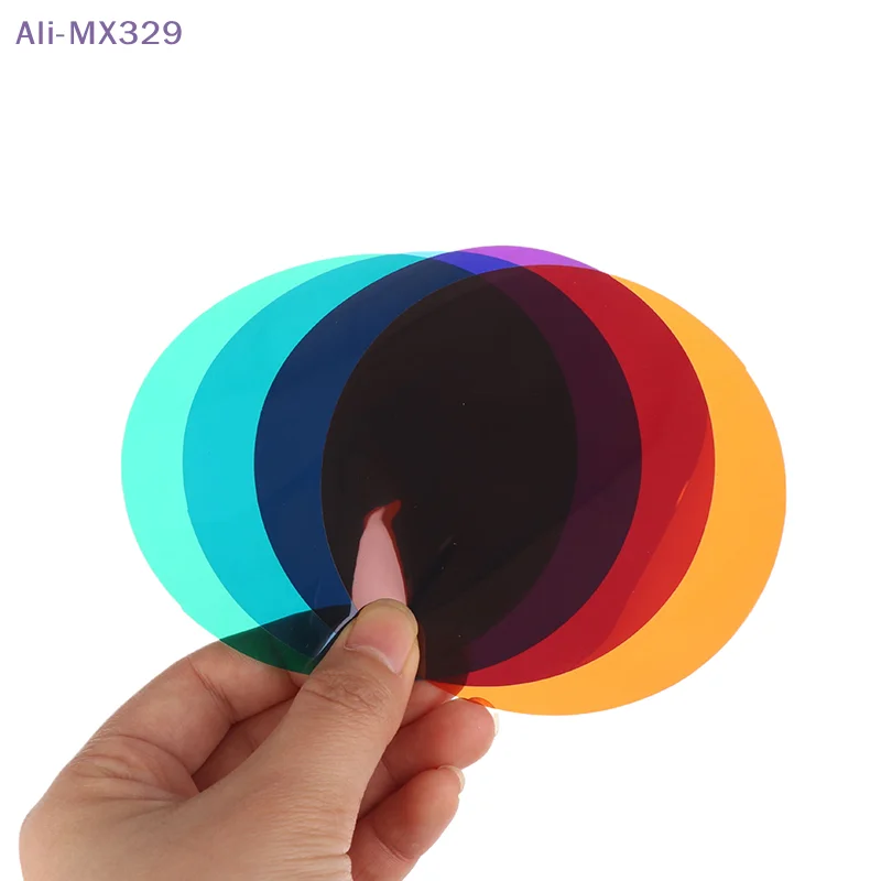 

{MX} 5/10Pcs 10cm Lamp Color Correction Sheet Self Adhesive Transparent Filter Sheet Light Gel Film For Headlights Bedrooms
