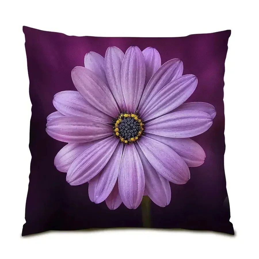 Funda de almohada con estampado de flores y plantas, funda de cojín decorativa para sofá de sala de estar, fundas de almohada