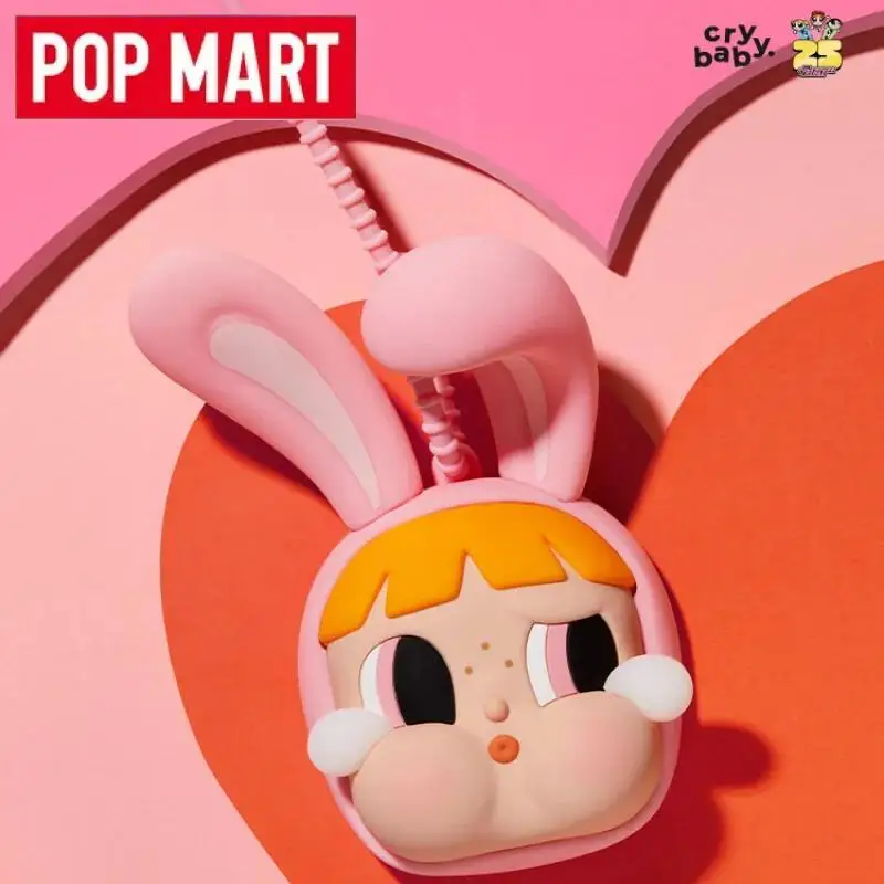 البوب مارت Crybaby X The Powerpuff الفتيات سلسلة مرآة قلادة معلقة ملحق العصرية الطرفية صندوق أعمى لعبة لطيف أنيمي الشكل