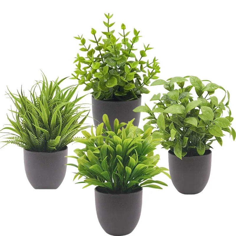 Simulation Green Plant Bonsai Cross-Border Office Interior Decoration Shooting Ornament Small Potted Plant Simulation Flower