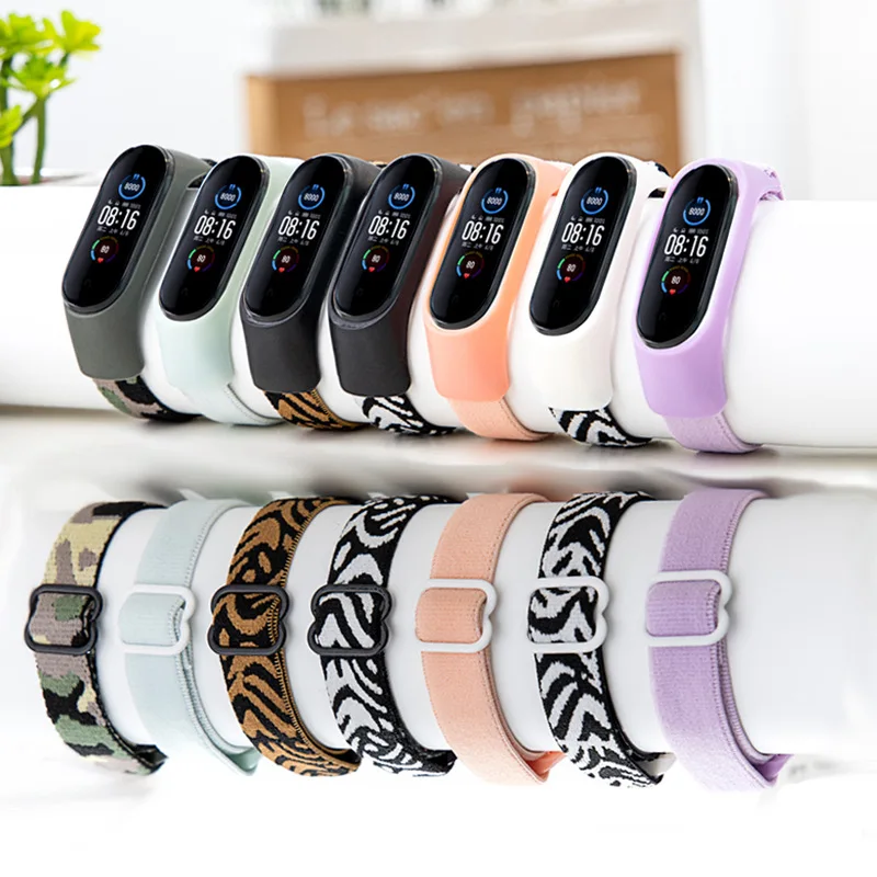 مطاطا سوار ل شاومي mi الفرقة 4 3 حزام النايلون سولو حلقة الذكية miband4 حزام الساعات استبدال حزام ل mi الفرقة اكسسوارات