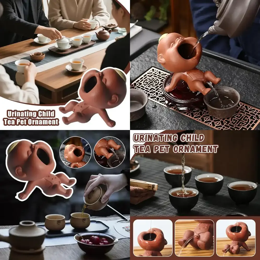 

WAP01 1Pc Urinating Boy Pet Figurine Purple Clay Urine Boy Pet Ornament For Home Use Tray Urine Boy Play