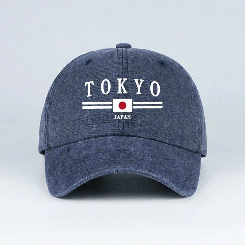 “TOKYO JAPAN” Printed Washed Baseball Cap Tokyo Japan Urban Style Classic Fashion Daily Commuting, Cycling, Fishing Holiday Gift