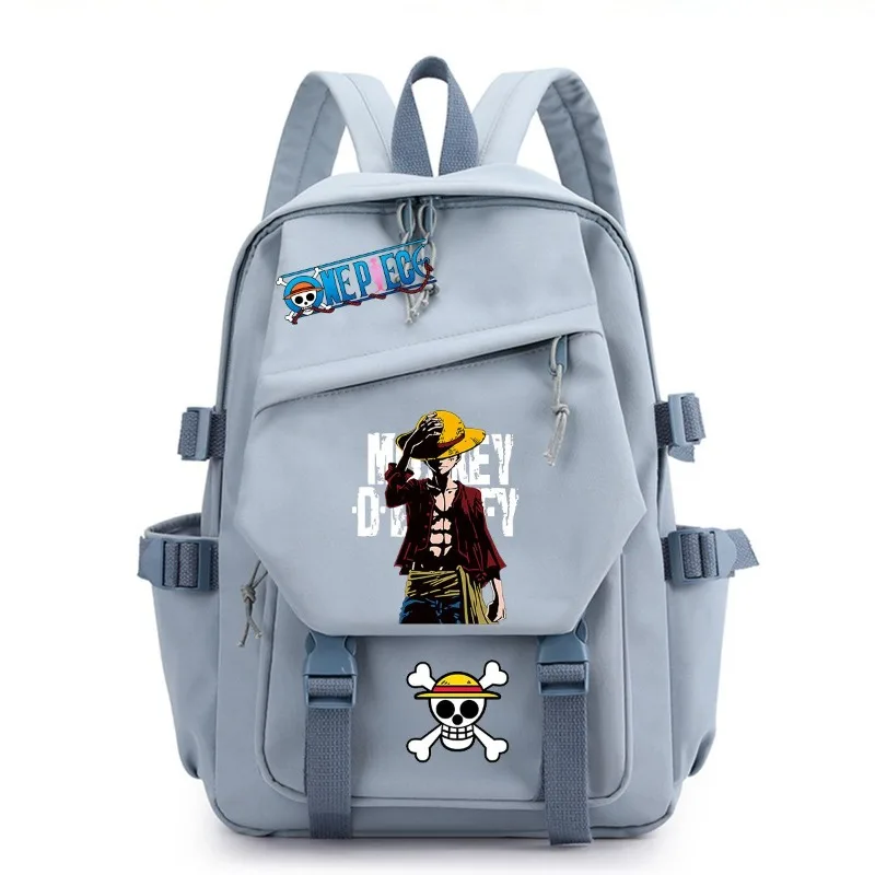One Piece Rucksack Luffy und Roronoa Zoro Cartoon und niedlich, großvolumiger, bedruckter, tragbarer Schulrucksack mit Reißverschluss für Schüler als Geschenk – Detail 5