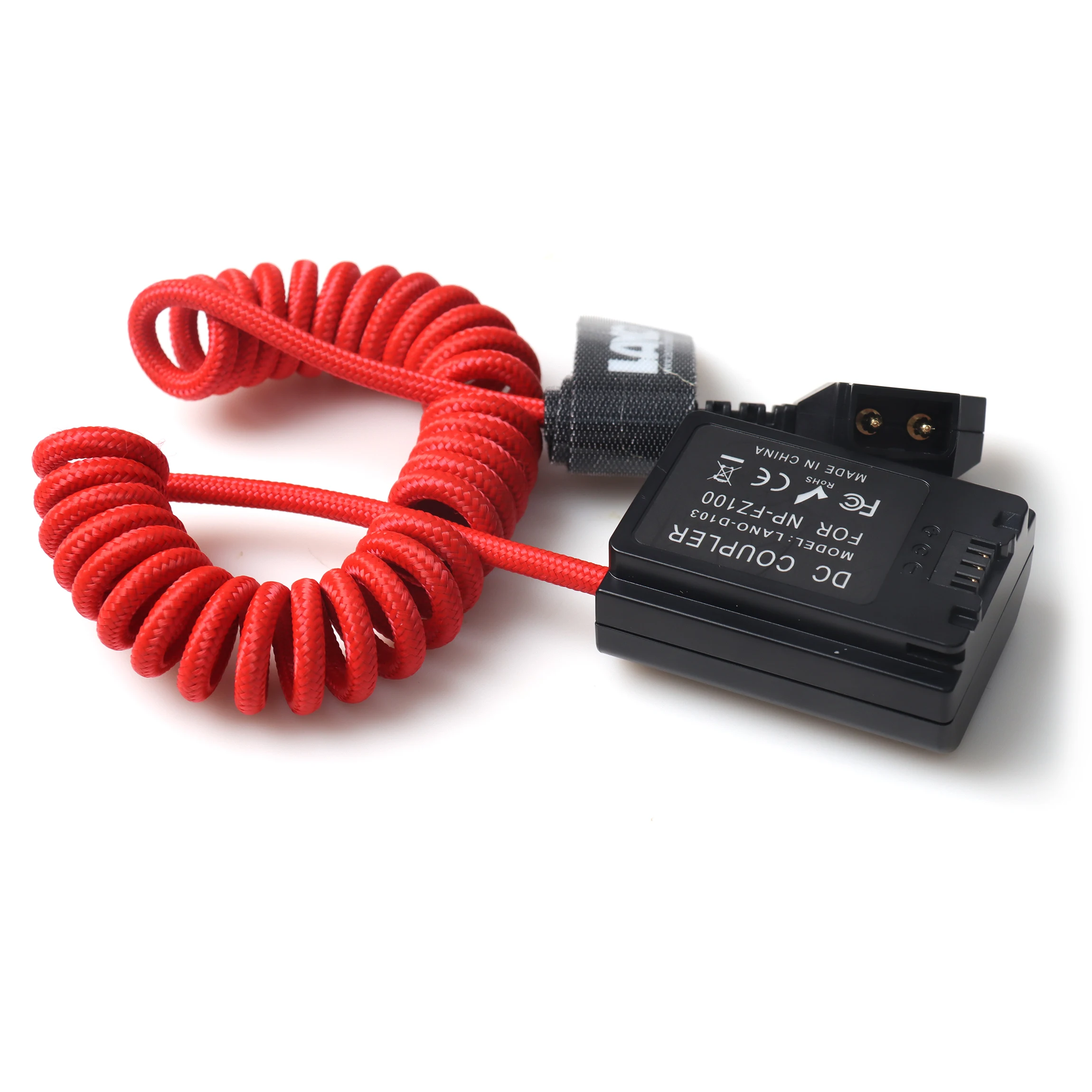 LANO NP-FZ100 Dummy Battery Coiled Nylon Cable for Camera