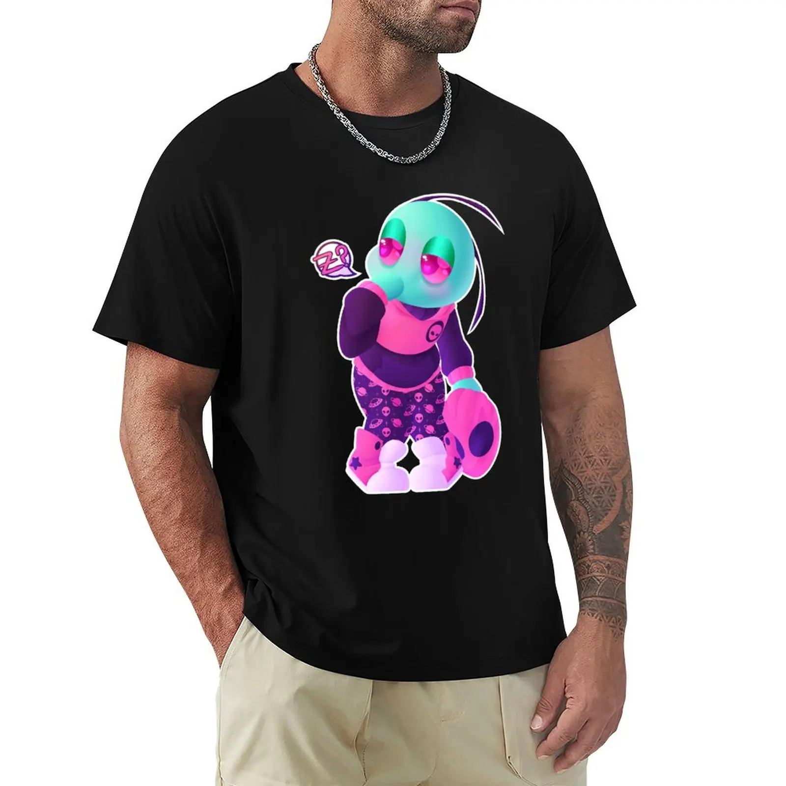 

Sleepy Alien T-Shirt Plus Size Outdoor Casual Top