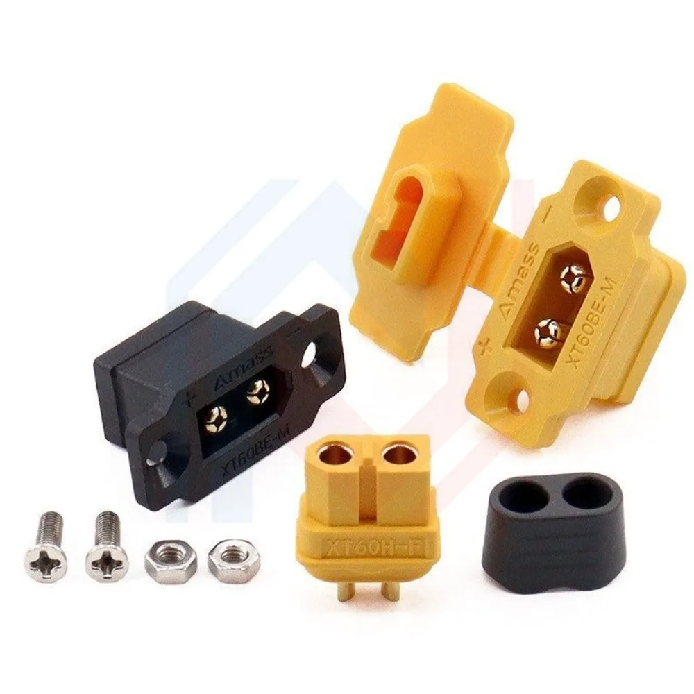 XT60BE-M XT60H-F Connector East to Install Black Yellow Female Plug with Cover Portable Wire Cable Plug for RC FPV Motor ESC