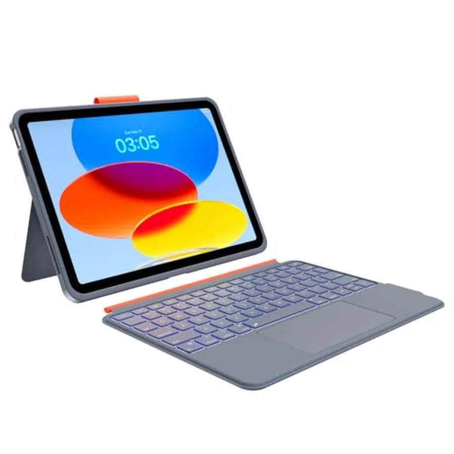 

iPad 10th 11th Gen case with keyboard: Bluetooth wireless detachable magnetic stand rechargeable folio slim compact removable c