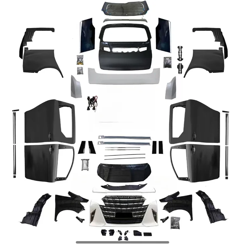 High Quality Body Kit Front Rear Bumper Upgrade For Toyota Alphard 20 Series 2008-2014 To 40 Series Modification Parts