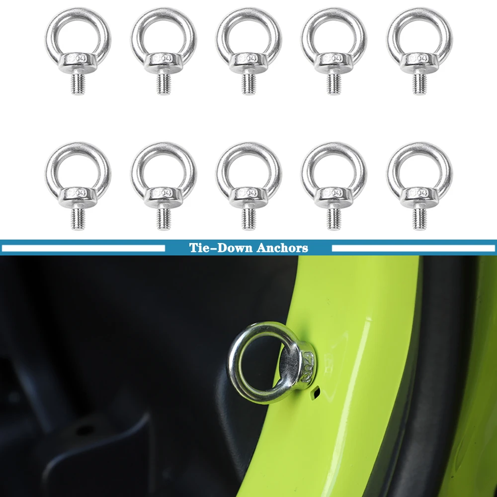 Car Cargo Tie-Down Anchors Ring Heavy Duty Bolts Mounting Clip for Suzuki Jimny 2019 2020 2021 2022 2023 JB74 Interior Mouldings