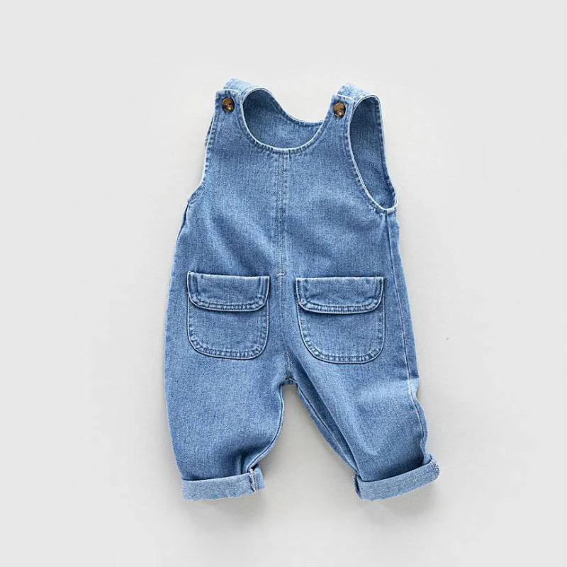 IENENS Baby Clothes Overalls Jeans Classic Girl Boy Dungarees Spring Toddler Pants 0-5 Years Kids Casual Trousers Child Clothing