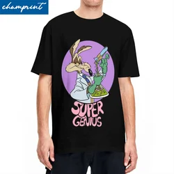 Coyote Super Genius Roadrunner T Shirt Men Women Pure Cotton Vintage T-Shirts Round Collar T Shirt Short Sleeve Clothing 4XL 5XL