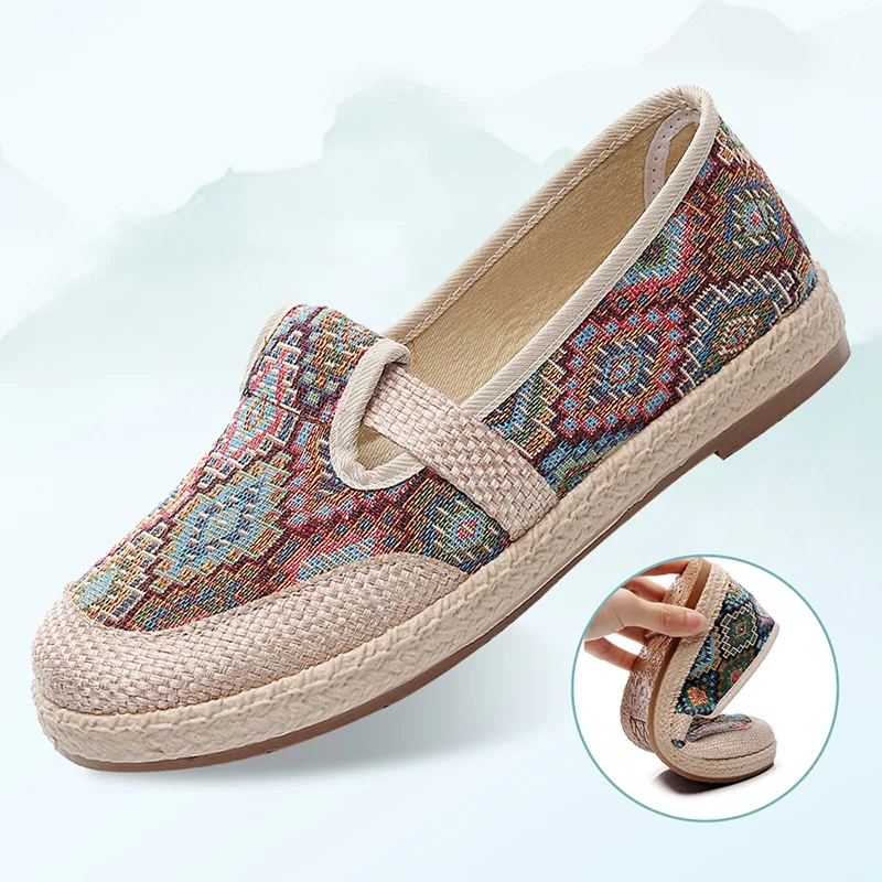 

Wholesale Fashion Lady Round Toe Breathable Casual Loafers Cheap slip on Women's Flat Shoes