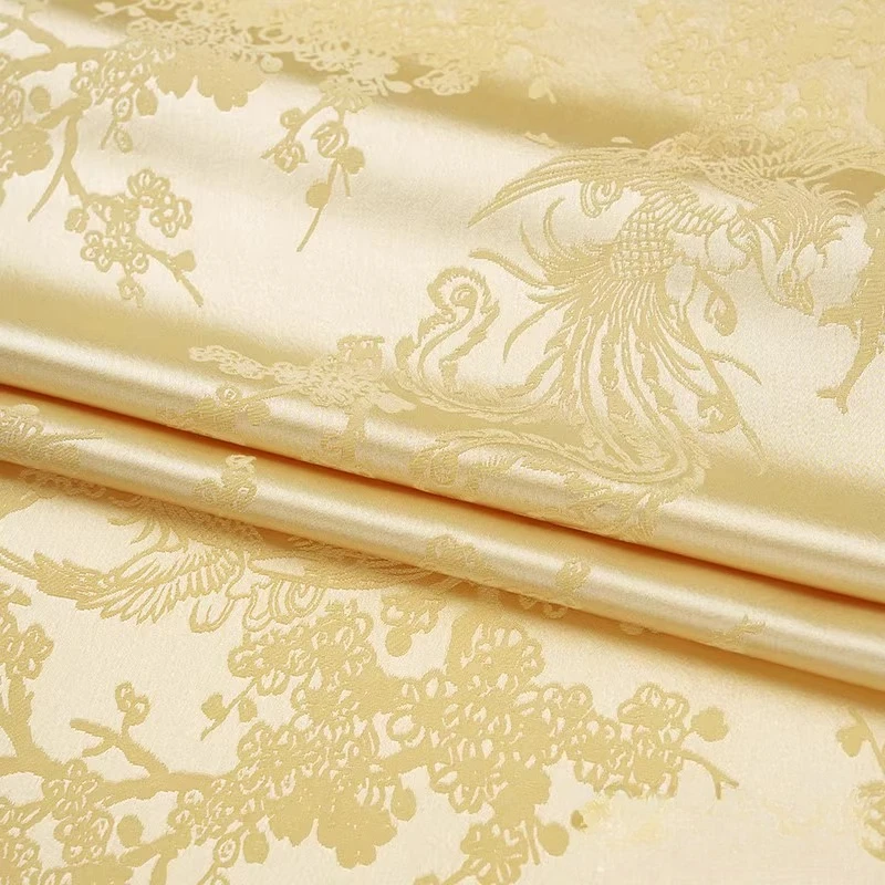 

Ацетатная жаккардовая ткань для гладкого дышащего платья, полуюбка, топ в китайском стиле, ткани Hanfu по метрам, ткань, шитье своими руками