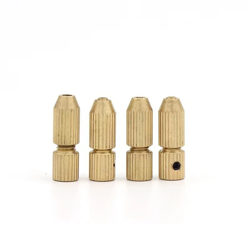 Multi‑Size Brass Mini Drill Chuck 0.7‑1.2mm Clamping Range Micro Electric Twist Bit Holder Self‑Assembly Hand Drill Fitting