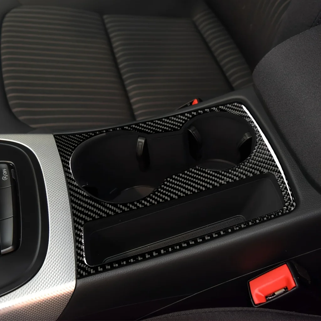 For Audi A4 B8 A5 2009 2010 2011 2012 2013 2014 2015 Carbon Fiber Center Console Water Cup Holder Cover Trim Car Interior Parts - view 4