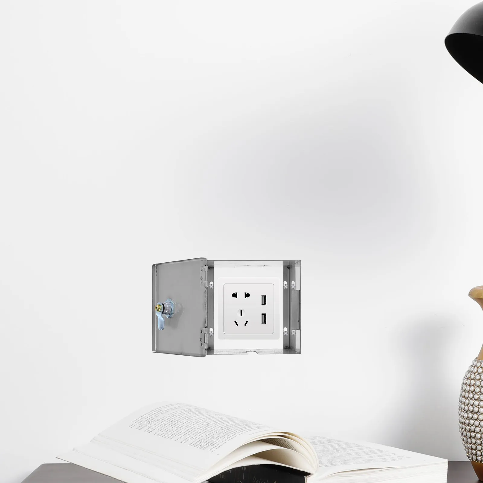 

Усиленный защитный кожух из нержавеющей стали с замком для наружных выключателей типа 86, влагозащищенный, антивандальный