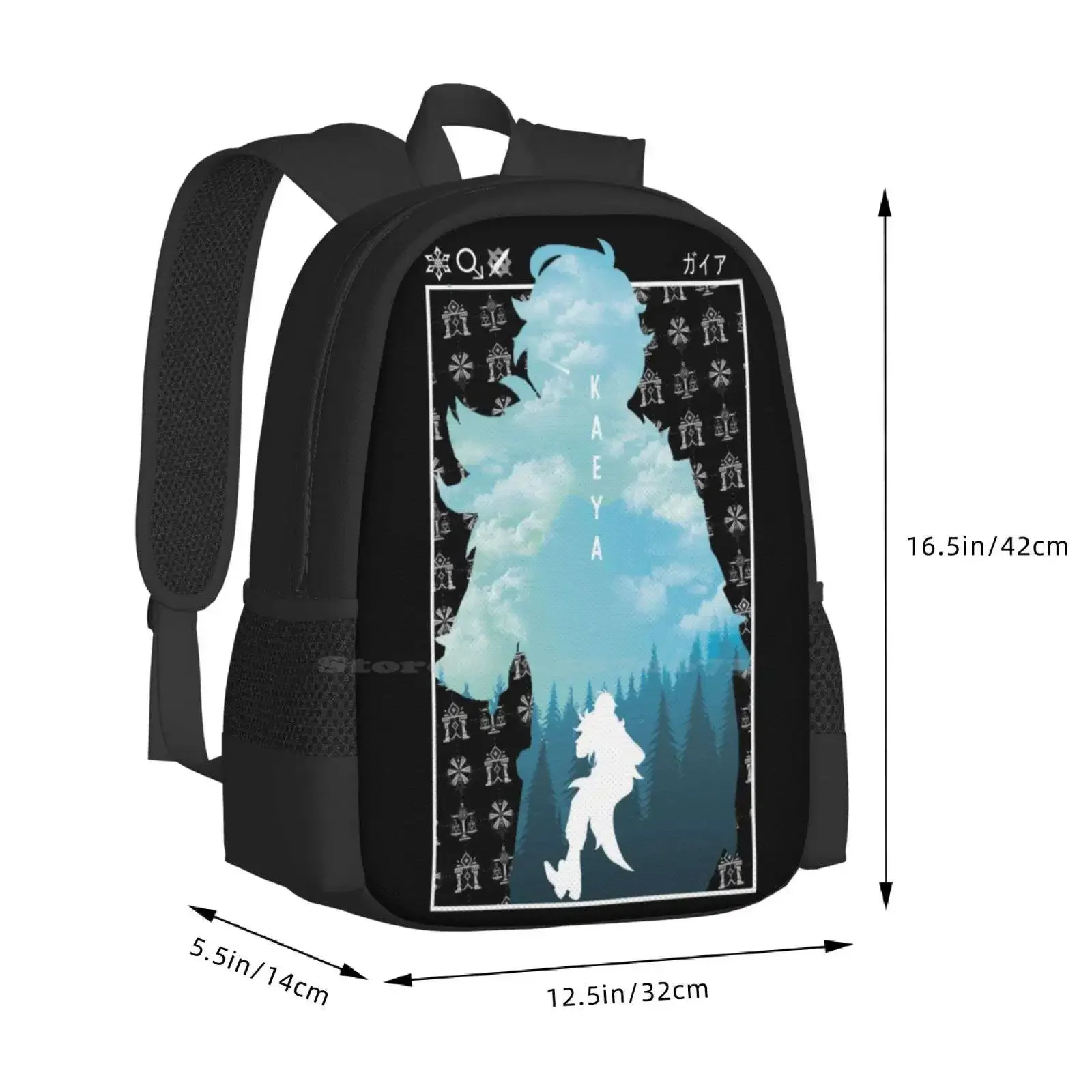 كيا | حقيبة ظهر مدرسية رائجة البيع من Genshin Impact حقائب عصرية من Genshin Impact Pyro Hydro Electro Cryo Dendro Anemo Geo Cute #3