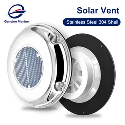 Solar Air Vent Caravan Boat Exhaust Intake Fan Deck Ventilator W/ Battery Switch Solar Powered Ventilators RV Boat Cabin Intake