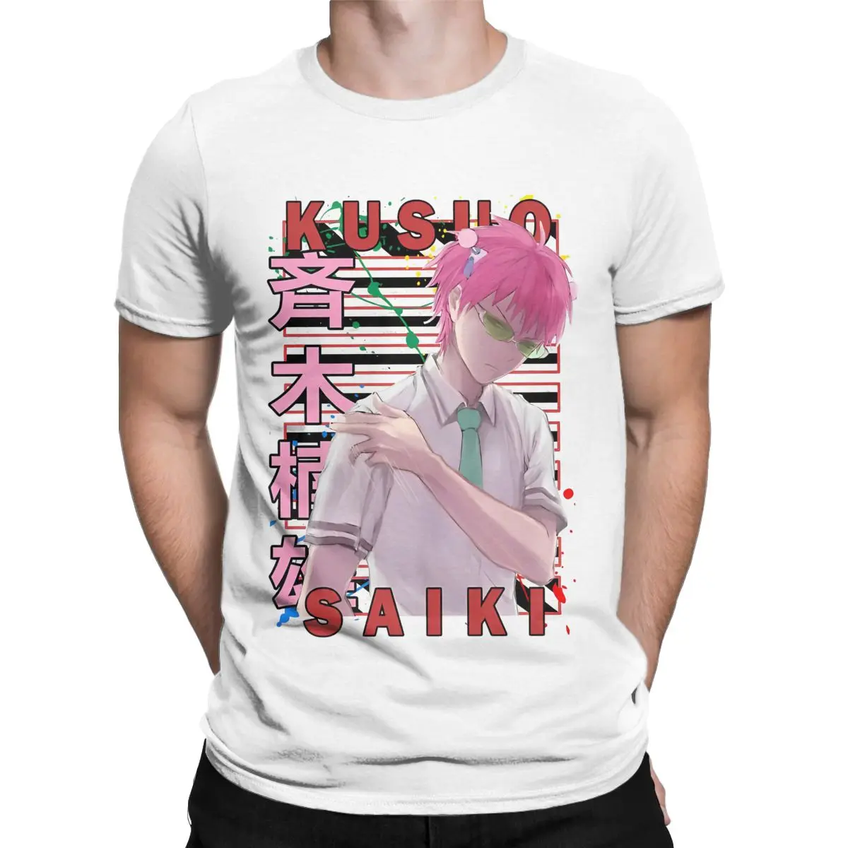 Funny Saiki Kusuo K Urban Anime Design T-Shirts Men Crew Neck Pure Cotton T Shirts Short Sleeve Tee Shirt Plus Size Tops