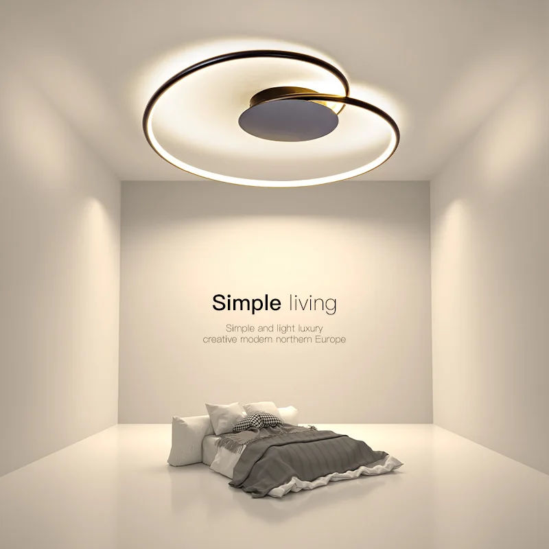 

Bedroom LED Ceiling Lamp Northern Europe Simple Room Lamps Ins Wind Minimalist Lamp Modern Restaurant Ceiling Lights Ventilatore