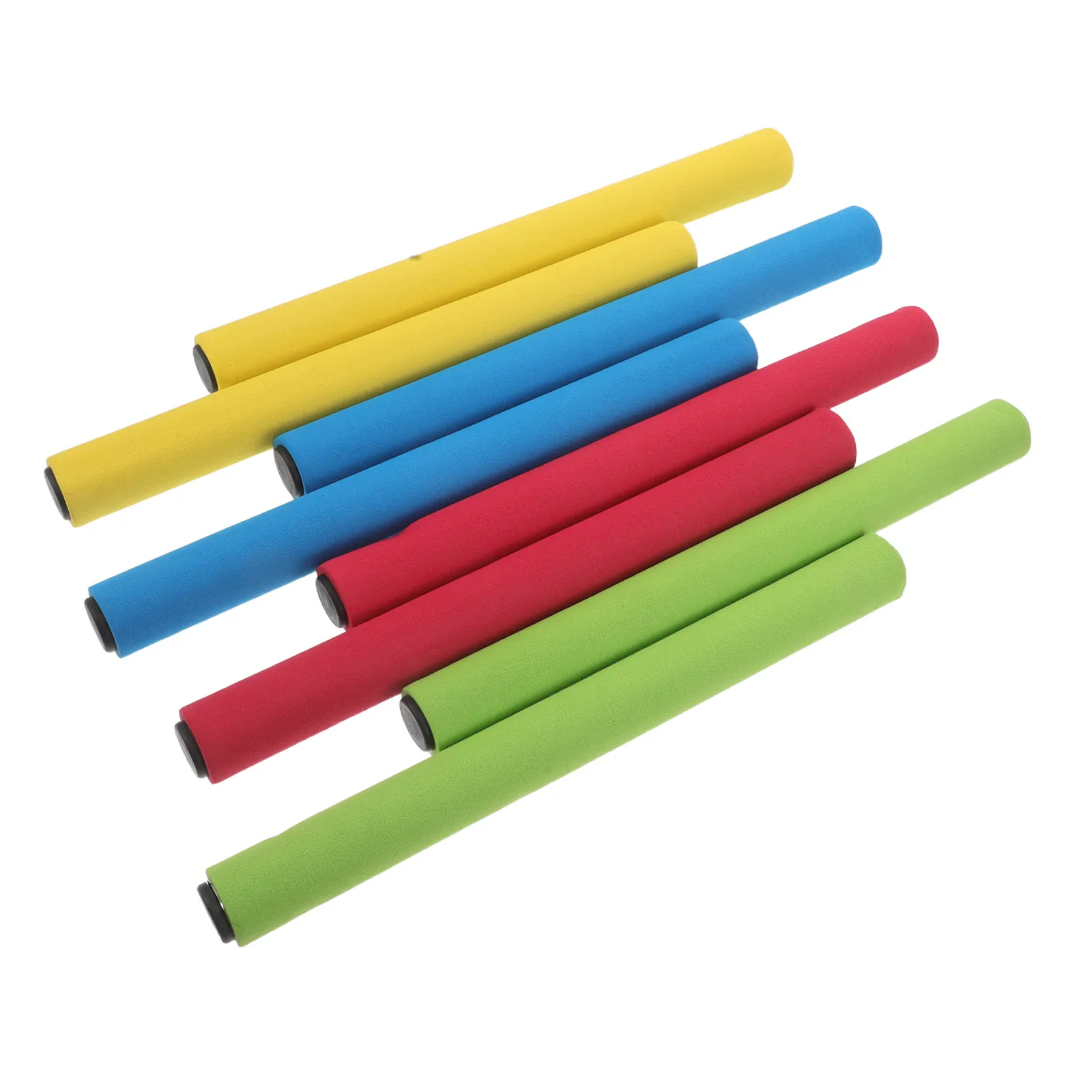 8Pcs Vibrant Sponge Relay 4 Colors Ergonomic Non-Slip Grip Soft Impact-Resistant for School Track Relay Race Training
