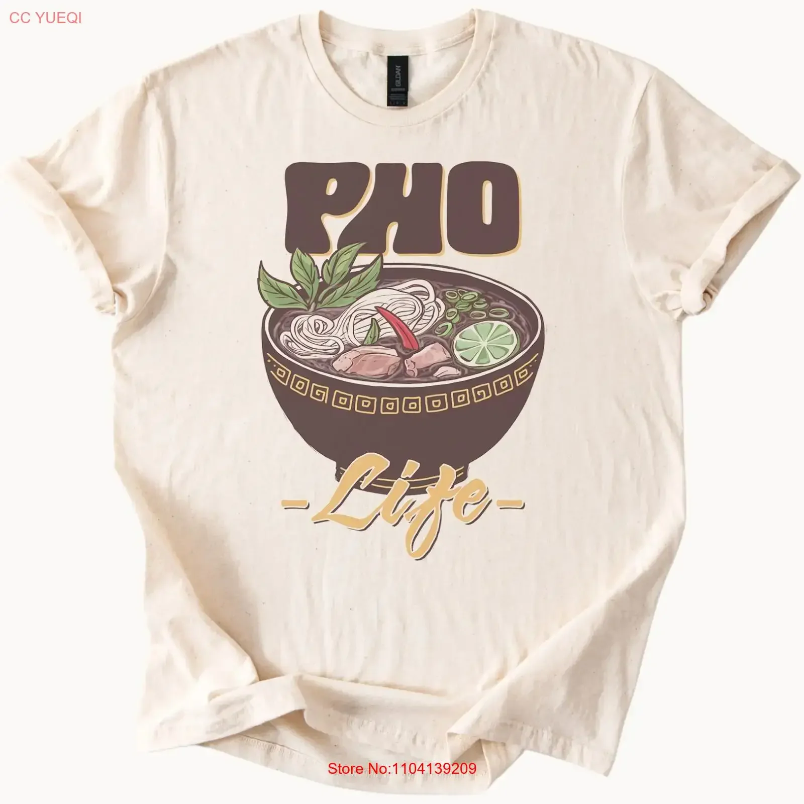 Camiseta Pho Life Noodle Bowl para amantes de la comida asiática, sopa de ramen, estilo vintage, versátil, elegante, unisex, elástica, suave