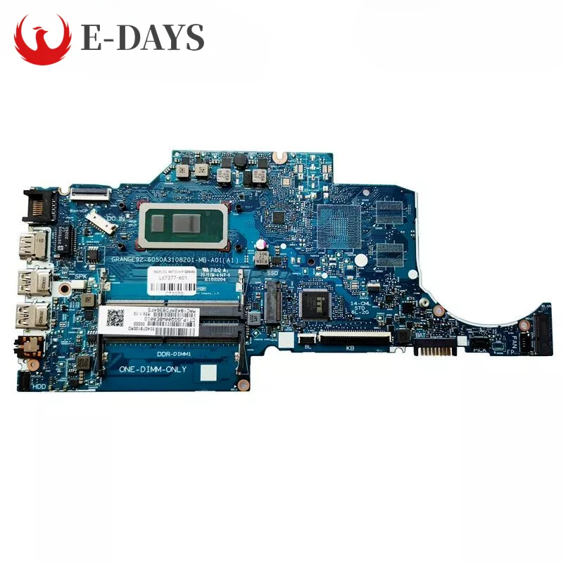 

For HP 14-CK 14-CF 14-CR 240 G7 Laptop Motherboard 6050A3108201 Notebook Mainboard I3-10110U I5-10210U I7-10510U CPU DDR4 UMA