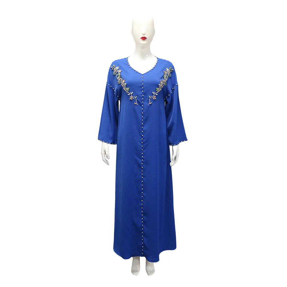 

Ид Мубарак, украшенная бриллиантами, Абая для женщин, скромное мусульманское платье, Дубай, Ид, Рамадан, Джалабия, Турция, кафтан, исламская одежда