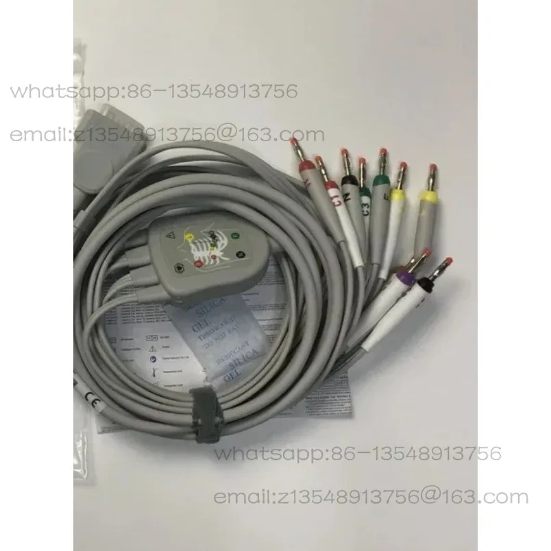 

Электрокардиограф (ЭКГ) с 12 отведениями, европейский стандарт, разъем типа "банан" 2104726-001 2029890-001, в наличии