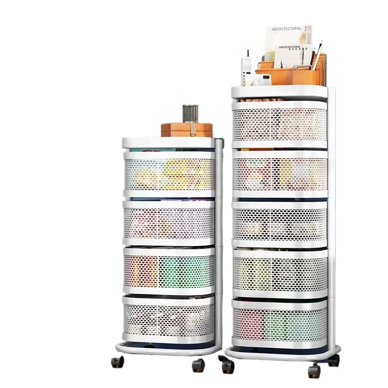 Kitchen Rotatable Fruit and Vegetable Shelf with Wheels Multi Layer Kitchen Rack for Fruits and Snacks Organizers with