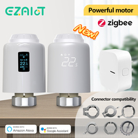 Smart ZigBee TRV Radiator Thermostat Valve Tuya Smart Life Heating Controller, Voice Control Works with Google Alexa