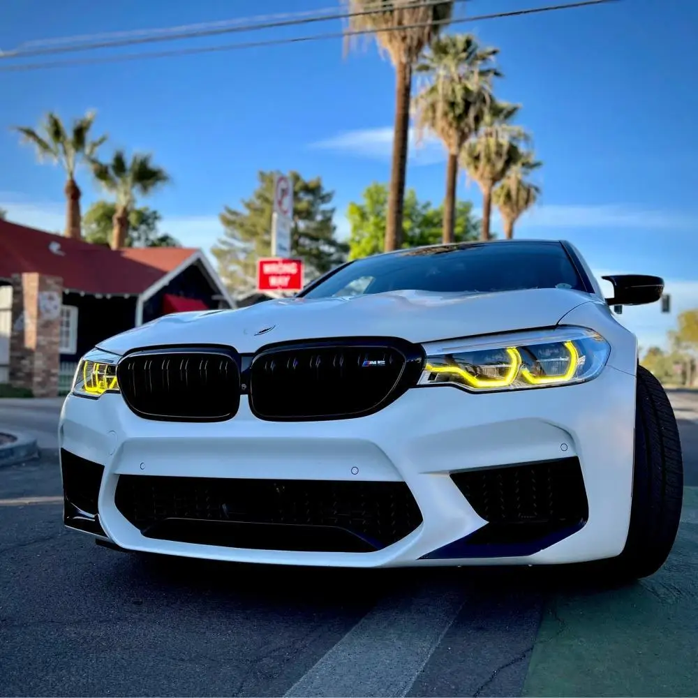 Yellow DRL For 2018 2019 BMW 5 series G30 530i G32 GT F90 M5 DRL Adaptive LED Headlight Angel Eyes Daytime Running lights