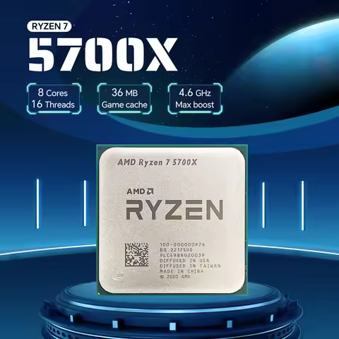 AMD Ryzen 7 5700X 3.4GHz 8-Core 16-Thread 7NM L3=32M DDR4 Processor 65W R7 5700X Socket AM4 New but without cooler