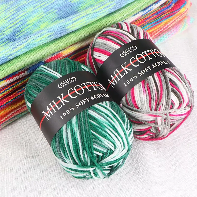 1Pc 50g 120M Milk Cotton Yarn Crochet Yarn For Knitting Wool Yarn Hand Knitted Yarn to Knit Blanket crocheted thread