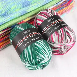1Pc 50g 120M Milk Cotton Yarn Crochet Yarn For Knitting Wool Yarn Hand Knitted Yarn to Knit Blanket crocheted thread