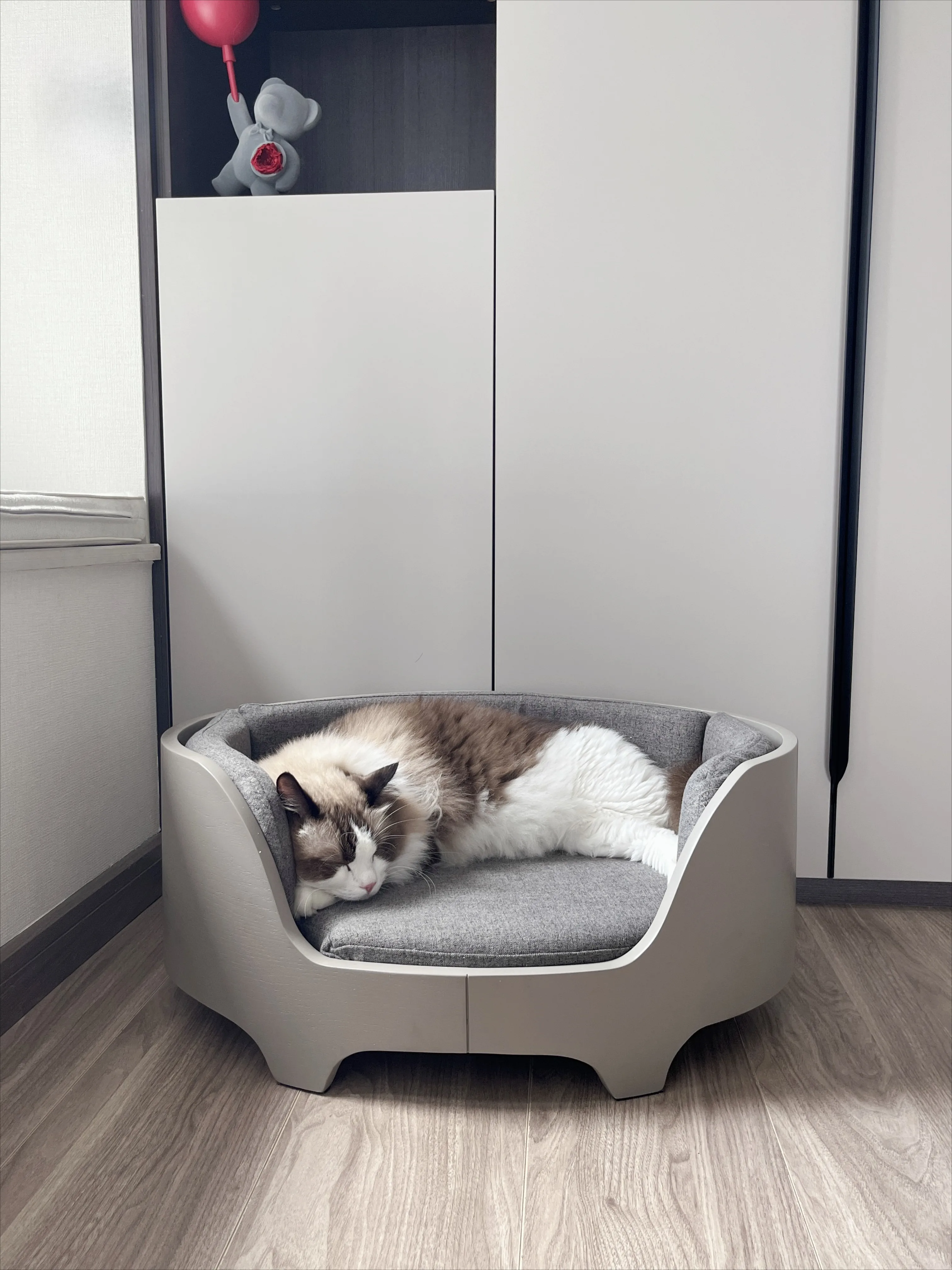 

"Bowl Bean Bed" Cat Nest Solid Wood Cat Bed Pet Bed Universal In All Seasons Can Be Disassembled And Washed